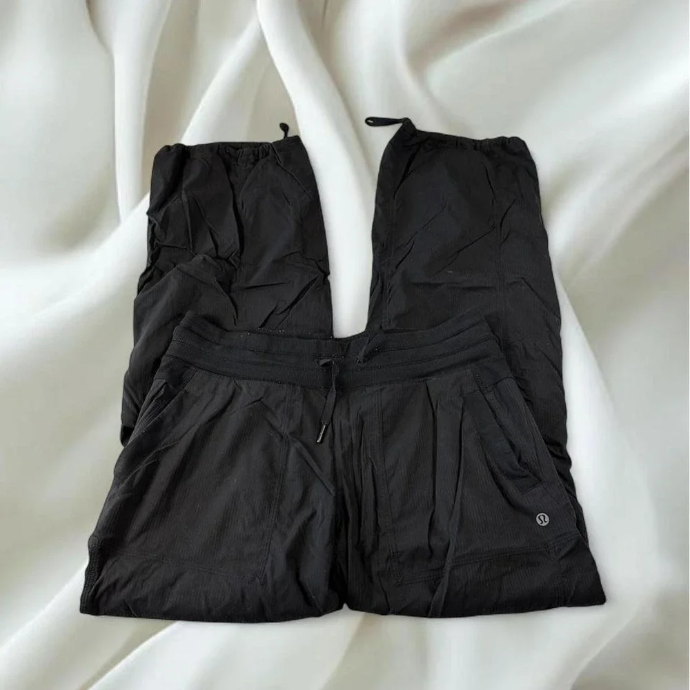 Lululemon black dance studio pants side scrunch capri y2k athletic workout